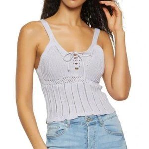 Forever 21 Lilac Crochet Tank Top